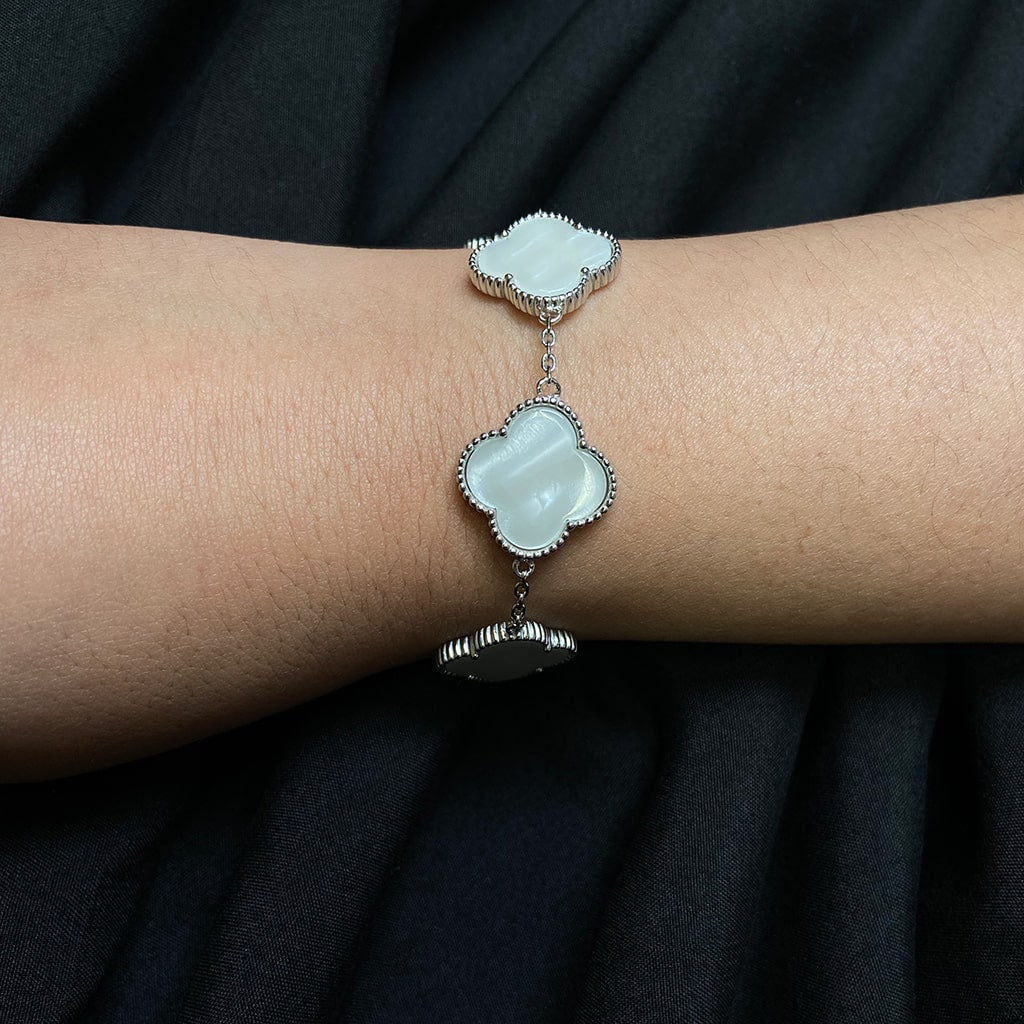 Mother of Pearl Clover Bracelet